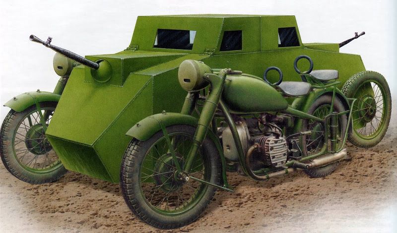 脑洞大开之作（二）：二战苏联MR-1装甲摩托侦察车