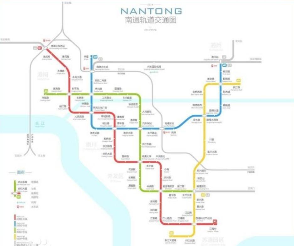南通地铁最新规划图（南通地铁远期规划图）