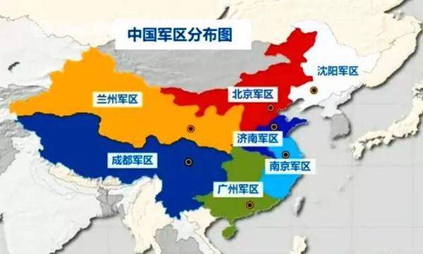 中国军区分布图(中国“七大军区”分布图：18个集团军211万人，哪个最牛逼？)