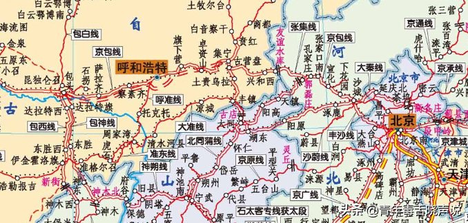 京包线(京包线铁路：沿线详细站点、火车站一览地图)