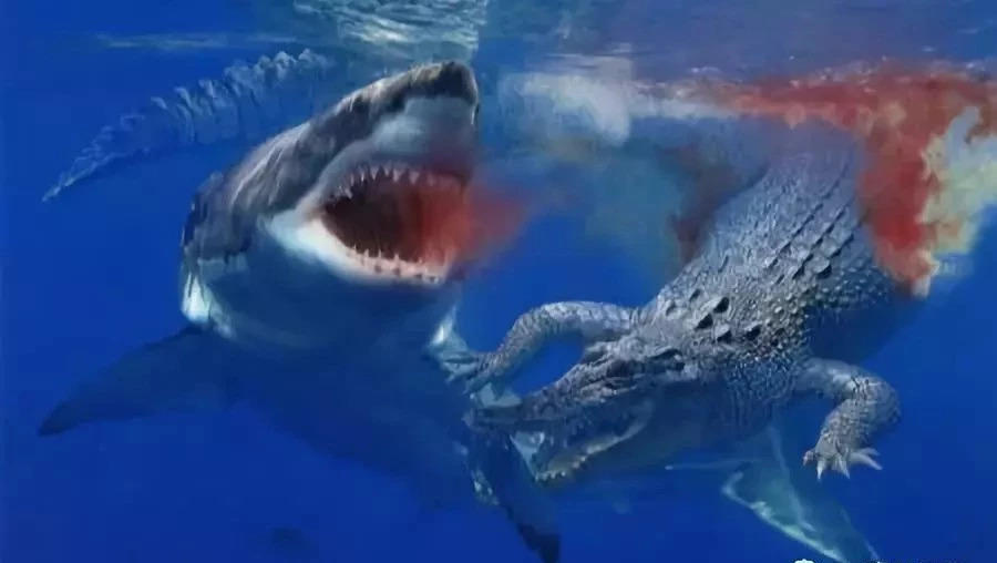 湾鳄vs大白鲨(湾鳄跟大白鲨谁厉害？)