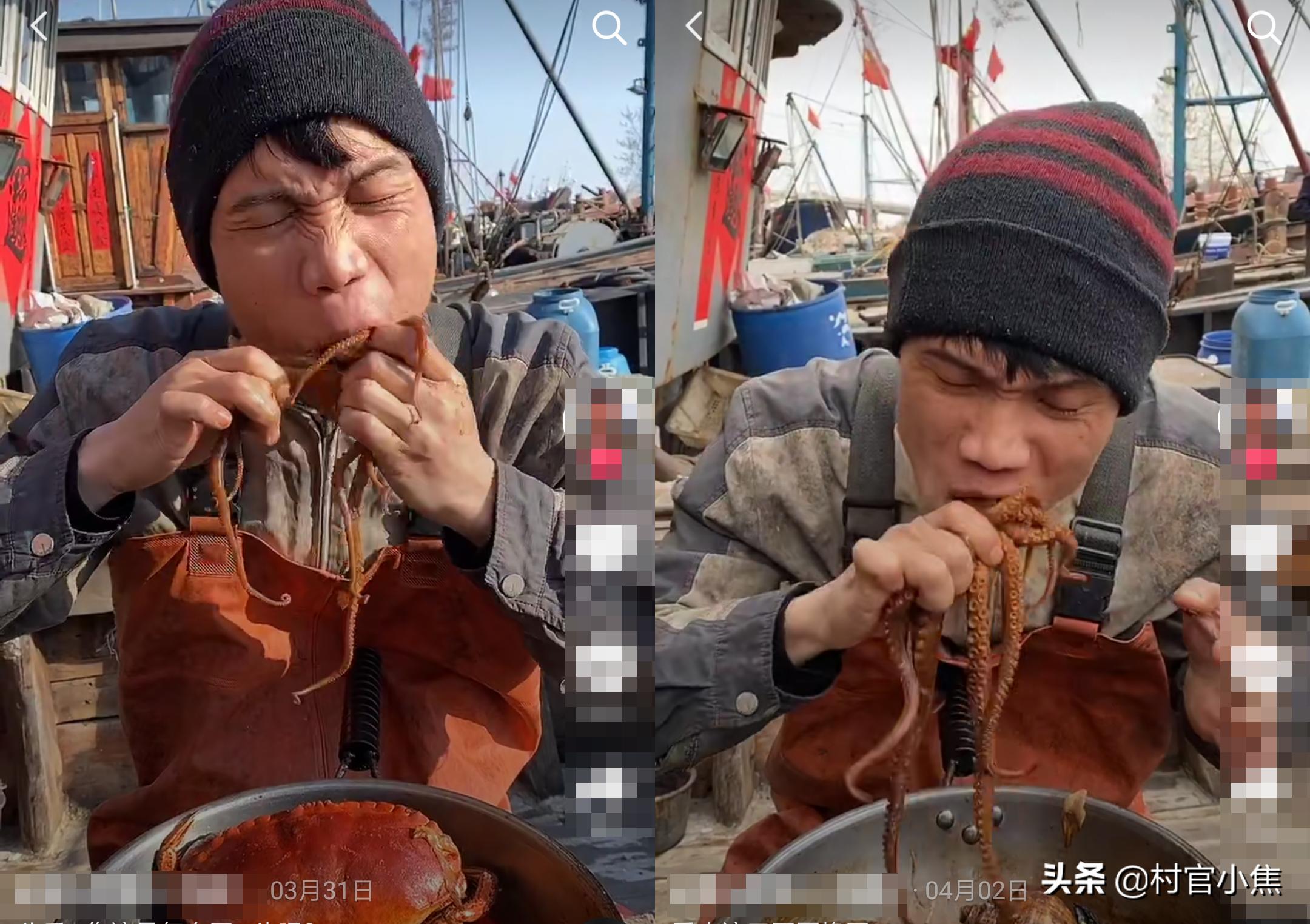 八爪鱼爆头黑汁好吃吗(海边渔民吃八爪鱼爆头，连墨汁一起吃，好吃吗？)