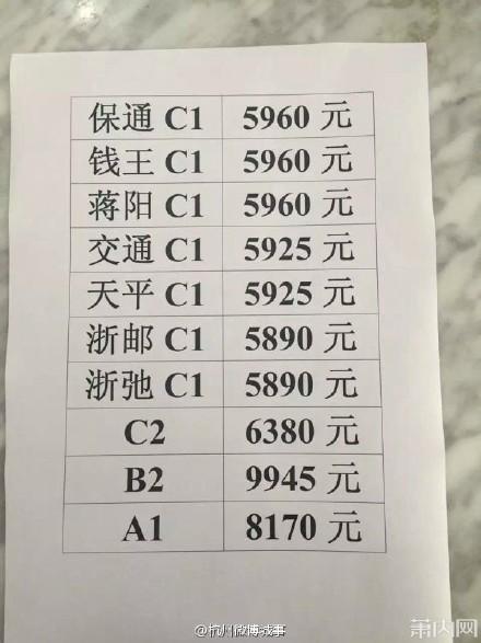 杭州驾校涨价(学车涨价了！杭州大部分驾校上涨800至1000元)