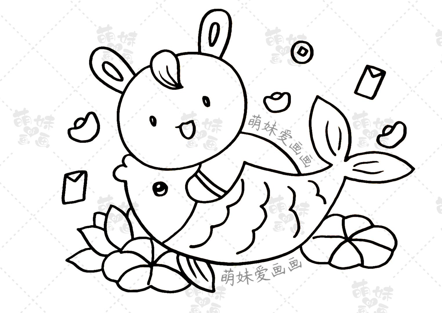 小学生手抄报春节(含文字内容的小学生2023兔年春节手抄报与简笔画合集，简单又漂亮)