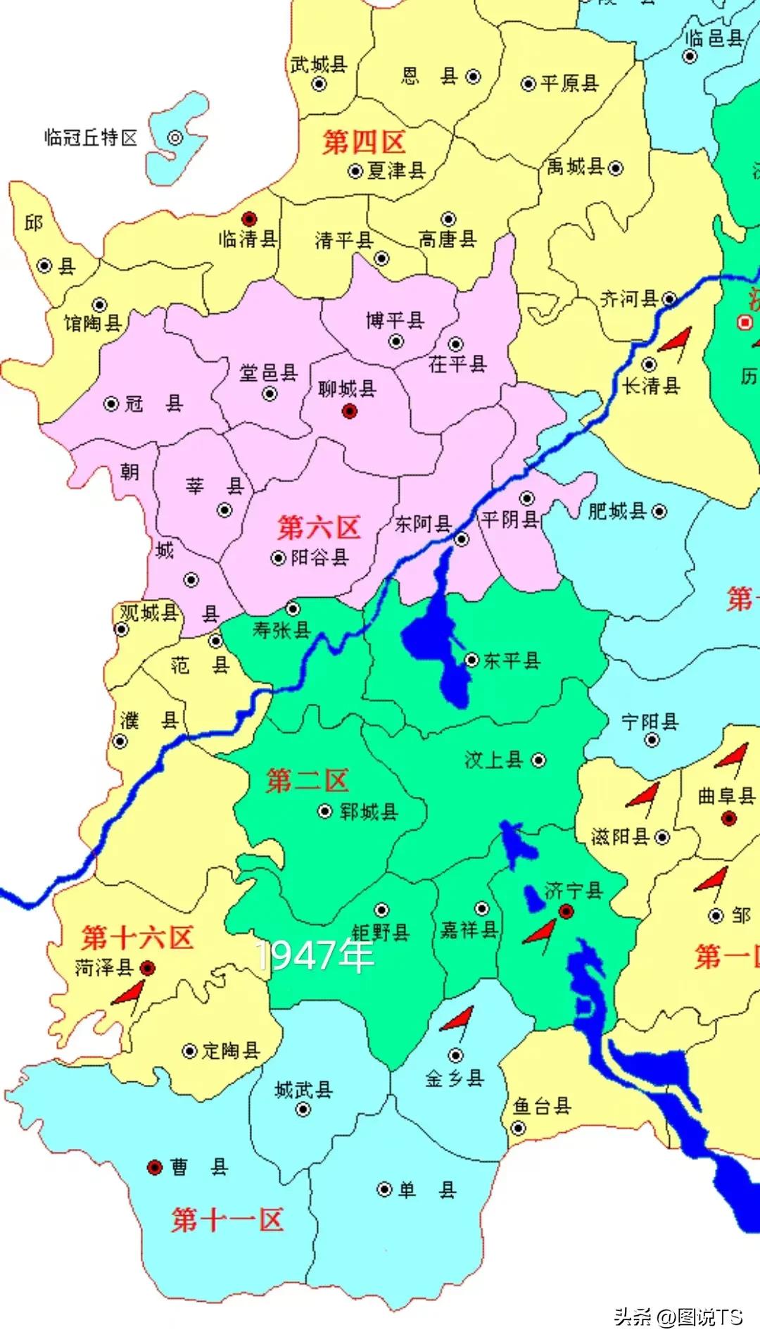 菏泽的行政区划(山东菏泽行政区划变迁，5个县陆续划出，如今只有7个县！)